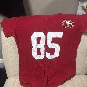 Red 49ers Jersey with Number 85